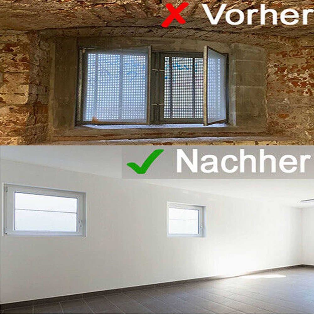 Kellerfenster vorher und nachher